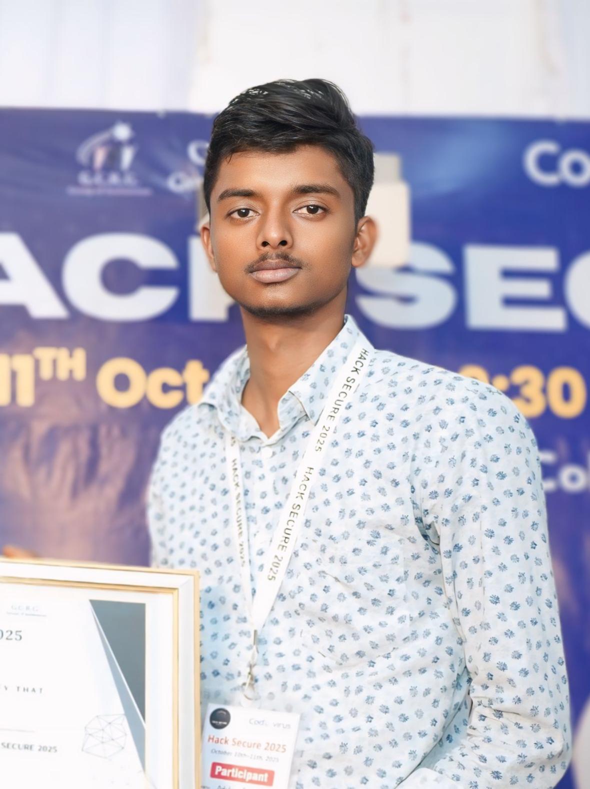 Aditya Gond at Hack Secure 2025